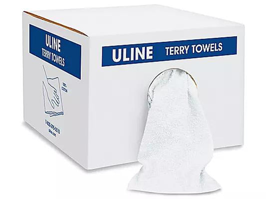 RAGS TERRY TOWEL WHITE 25 LB