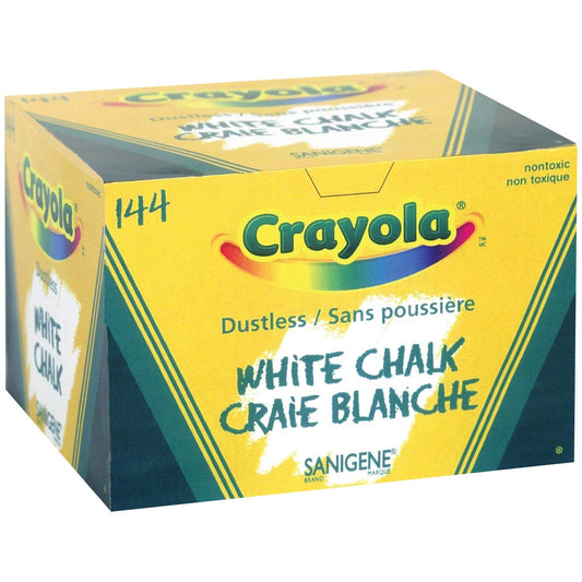 Crayola Dustless Chalk, White, 144/BX