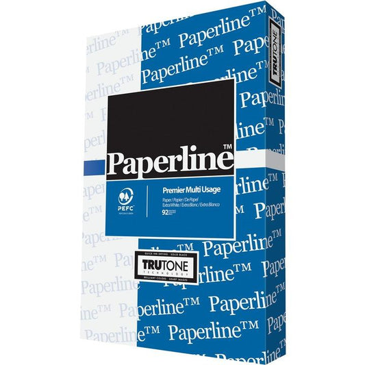 Paperline Office Paper - White - 92 Brightness - Legal - 8 1/2" x 14" - 20 lb Basis Weight - 5000 / Box