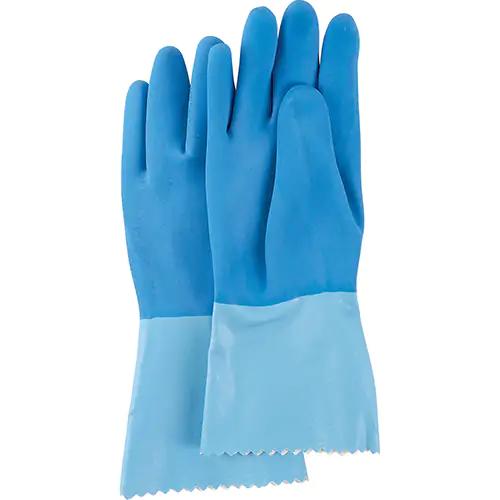 Blue-Grip Heavyweight Gloves, Size Large/8, 12" L, Rubber Latex, Interlock Inner Lining, 45-mil Pair