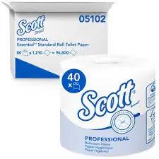 TOILET TISSUE 1PLY SCOTT#05102 STANDARD ROLL 1210SHX80/CS