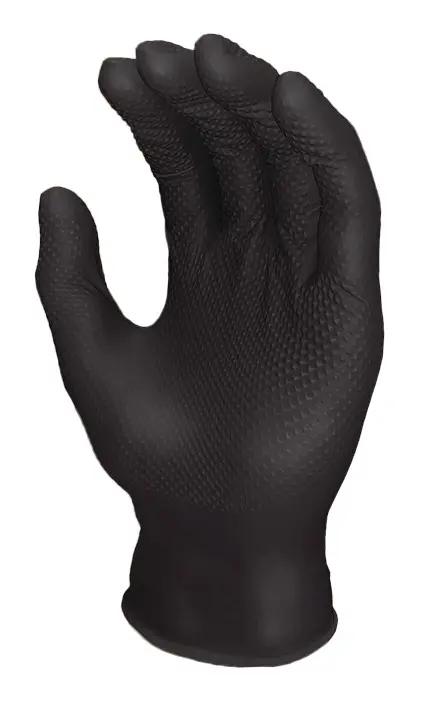 Ronco Octopus Grip 6mil Nitrile Black Examination Glove Powder Free Medium 50x10