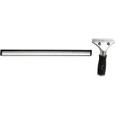 Window Squeegee with Handle, 14", Rubber, Stainless Steel Frame Each