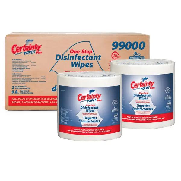 Certainty Plus Fragrance-Free Disinfectant Wipes (800 WIPES x 2)