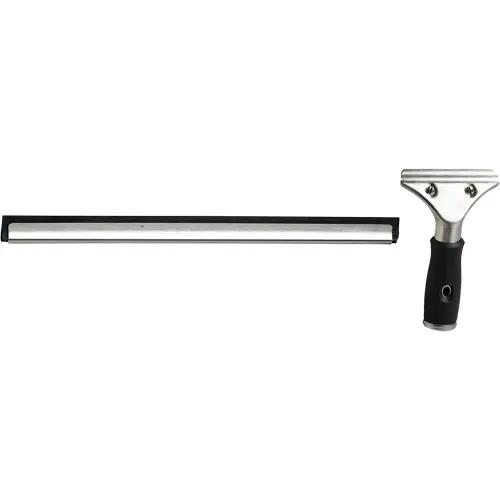 Window Squeegee with Handle, 18", Rubber, Stainless Steel Frame Each