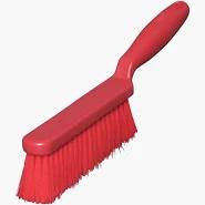 Short-Handled Washing Brush, Soft Bristles, 10-1/2" Long, Red Each