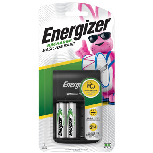 Energizer Basic Charger with 2 "AA" NiMH Rechargeable Batteries
