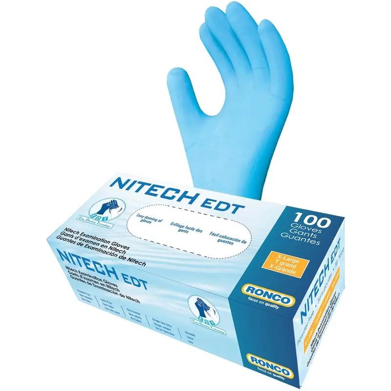 RONCO Nitech EDT Blue Examination Glove Powder Free X-Large 100x10