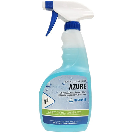 Dustbane Azure Window and Glass Cleaner, Ready-to-Use, 750 mL Spray, 12/CT
