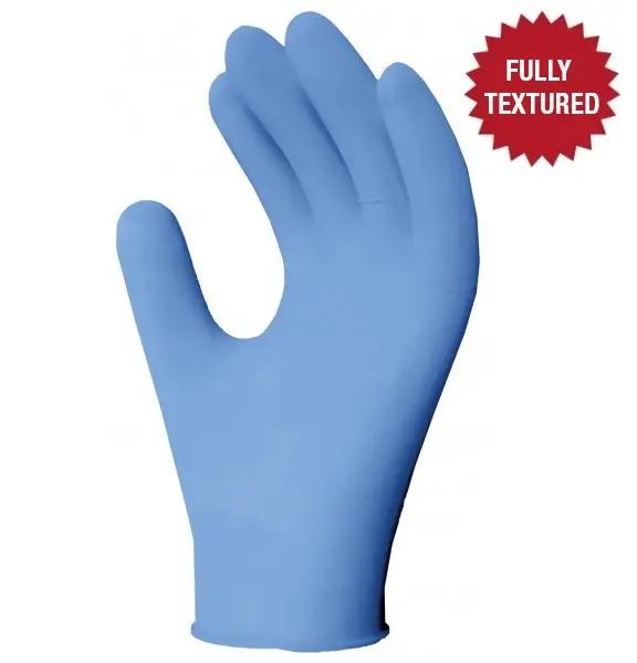 Ronco NE2 Nitrile Disposable Examination Gloves, Medium, 3.5 mil, Blue, Box of 100