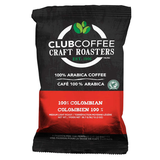 Club Coffee Craft Roasters 100% Colombian Ground Coffee Fraction Pack, 42/CS