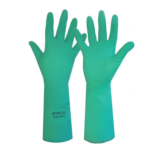 Sol-Fit Nitrile 13" 15mil Unlined Green Large 12x12