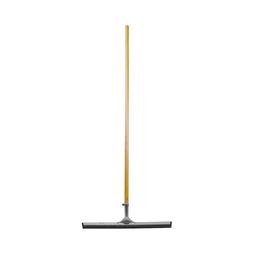 24" Straight Squeegee Black Rubber Assembled with 54" Tapered Wood Handle