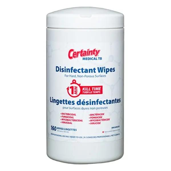 Certainty Medical TB Disinfectant Wipes (160 Wipes)