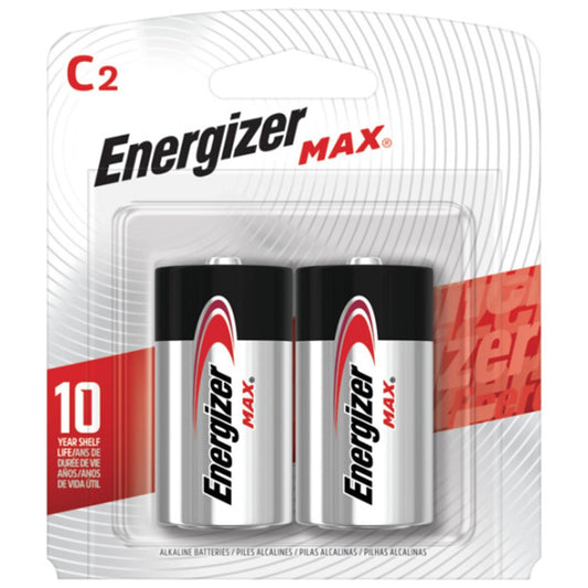 Energizer Max "C" Alkaline Batteries, 2/PK (E93BP2)