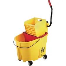 WaveBrake® Mop Bucket & Wringer Combo Pack, Side Press, 8.75 US Gal.(35 Quart), Yellow Each