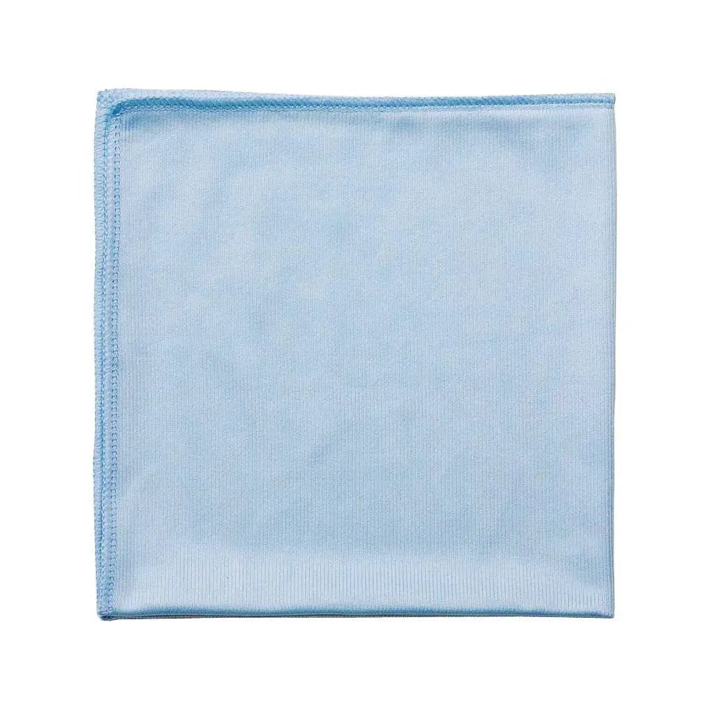 14x14 Glass/Mirror Microfiber Cloth Blue  ea