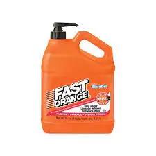 Hand Cleaner, Pumice, 4 L, Pump Bottle, Fast Orange