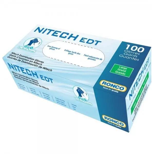 RONCO Nitech EDT Blue Examination Glove Powder Free 2X-Large  90x10