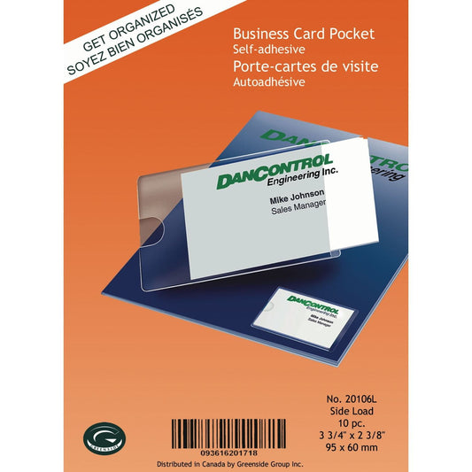 Greenside Self-Adhesive Business Card Pockets