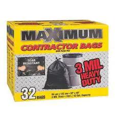 33483 3MIL MAX CONTRACTOR BAG 33X48 BLACK @32