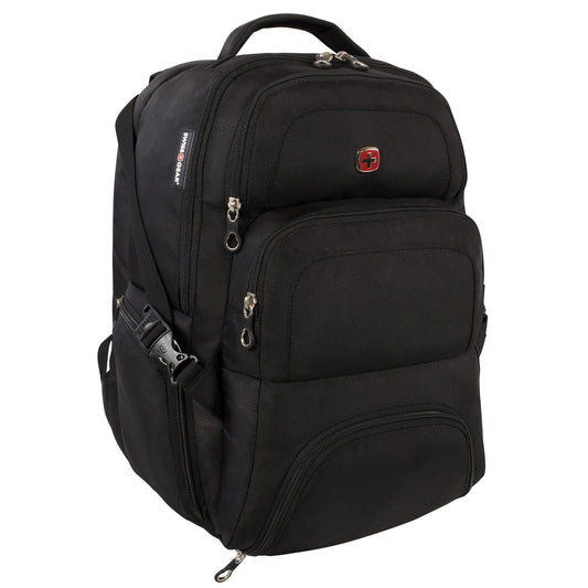 SwissGear Tablet and Laptop Backpack with Charger Pocket, Black, Fits Laptops up to 17.3" (SWA1456R)