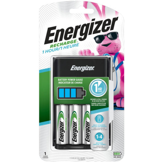 Energizer 1-Hour Charger with 4 "AA" NiMH Rechargeable Batteries (CH1HRWB-4)