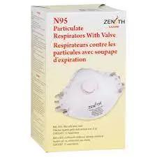 Particulate Respirators, N95, NIOSH Certified, Medium/Large Box of 12
