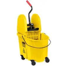 WaveBrake® 35 QT Down-Press Bucket and Wringer, Yellow