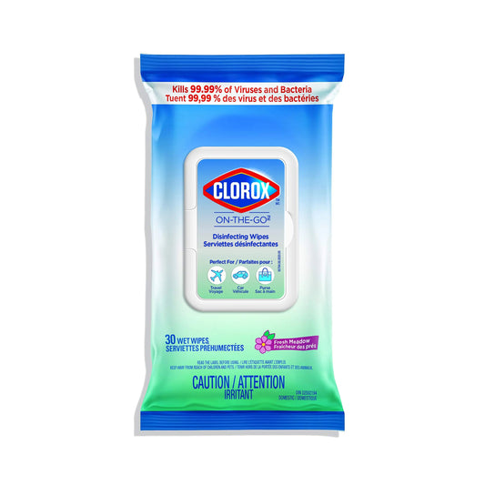 Clorox® On-The-Go Flat Disinfecting Wipes, 48-Count, 4" x 12"