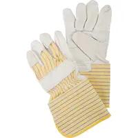 Gloves, Large, Grain Cowhide Palm, Cotton Inner Lining Pair