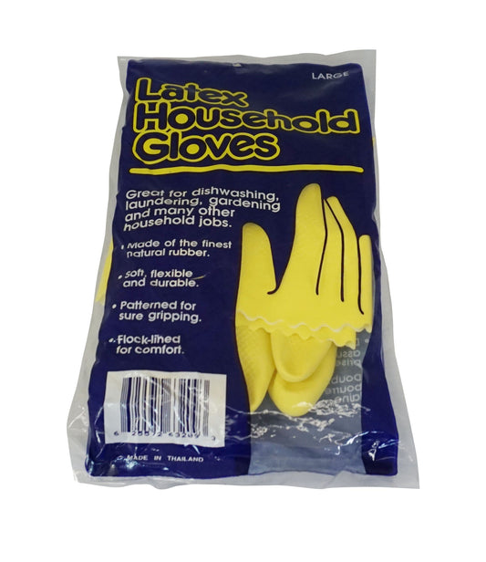 GLOVE Yellow Latex Household Gloves - Small